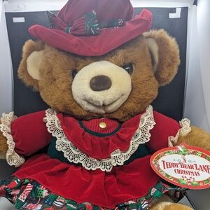 Festive Red Holiday Bear Decor